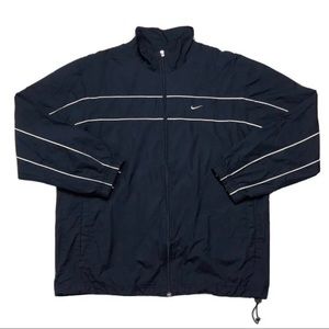 RARE Vintage Y2K Early 2000s Nike Navy Full Zip Windbreaker Size Large 10/10